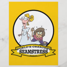 WORLDS GREATEST SEAMSTRESS CARTOON FLYERS