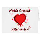 World's Greatest sister-in-law Cards