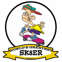 WORLDS GREATEST SK8ER CARTOON PHOTO CUTOUTS