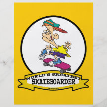 WORLDS GREATEST SKATEBOARDER CARTOON FLYERS