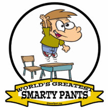 WORLDS GREATEST SMARTY PANTS BOY CARTOON ACRYLIC CUT OUTS