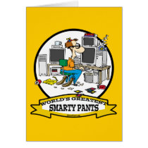 WORLDS GREATEST SMARTY PANTS MEN CARTOON CARD
