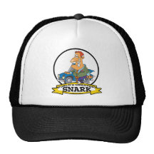 WORLDS GREATEST SNARK MEN CARTOON TRUCKER HATS