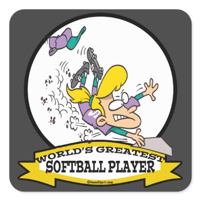 Cartoon Softball Player