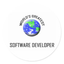 World's Greatest Software Developer Round Sticker