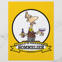 WORLDS GREATEST SOMMELIER CARTOON PERSONALIZED FLYER