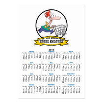 WORLDS GREATEST SPEED SHOPPER MEN CARTOON BUSINESS CARD TEMPLATE