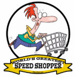 WORLDS GREATEST SPEED SHOPPER MEN CARTOON photo sculptures