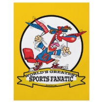 WORLDS GREATEST SPORTS FANATIC MENS CARTOON FLYER DESIGN