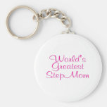 Worlds Greatest Step Mom Keychains
