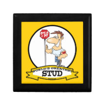 WORLDS GREATEST STUD MEN CARTOON JEWELRY BOX