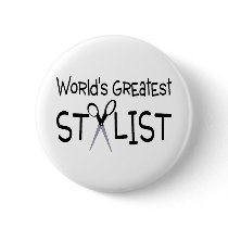 Worlds Greatest Stylist Pinback Button