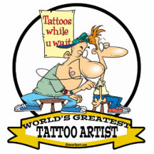 WORLDS GREATEST TATTOO ARTIST CARTOON PHOTO SCULPTURE