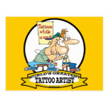 WORLDS GREATEST TATTOO ARTIST CARTOON POST CARD
