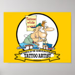 WORLDS GREATEST TATTOO ARTIST CARTOON POSTER