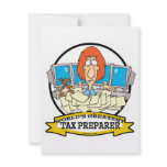 WORLDS GREATEST TAX PREPARER CARTOON invitations