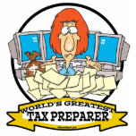 WORLDS GREATEST TAX PREPARER CARTOON photo sculptures