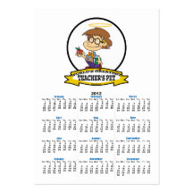 WORLDS GREATEST TEACHERS PET BOY II CARTOON BUSINESS CARD
