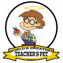 WORLDS GREATEST TEACHERS PET BOY II CARTOON CUT OUT