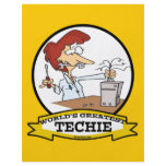 WORLDS GREATEST TECHIE WOMEN CARTOON FLYER DESIGN