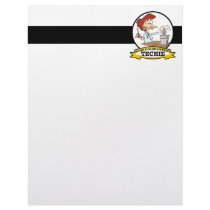 WORLDS GREATEST TECHIE WOMEN CARTOON CUSTOM LETTERHEAD