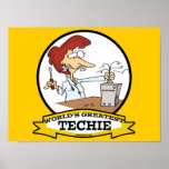 WORLDS GREATEST TECHIE WOMEN CARTOON posters