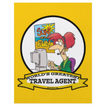 WORLDS GREATEST TRAVEL AGENT WOMEN CARTOON FLYER