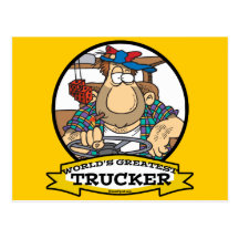 WORLDS GREATEST TRUCKER MEN CARTOON POST CARDS