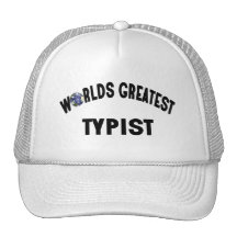 Worlds Greatest Typist Mesh Hats