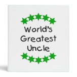 World's Greatest Uncle (green stars) binders