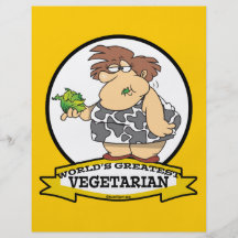 WORLDS GREATEST VEGETARIAN CARTOON PERSONALIZED FLYER