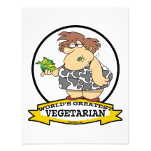 WORLDS GREATEST VEGETARIAN CARTOON CUSTOM ANNOUNCEMENTS