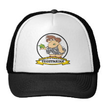 WORLDS GREATEST VEGETARIAN CARTOON MESH HAT