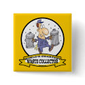 WORLDS GREATEST WASTE COLLECTOR MEN CARTOON buttons