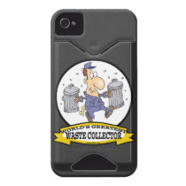 WORLDS GREATEST WASTE COLLECTOR MEN CARTOON ID IPHONE 4 CASE