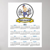 WORLDS GREATEST WASTE COLLECTOR MEN CARTOON POSTERS