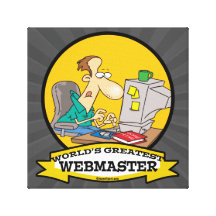 WORLDS GREATEST WEBMASTER MEN CARTOON CANVAS PRINTS