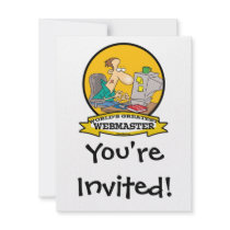 WORLDS GREATEST WEBMASTER MEN CARTOON PERSONALIZED ANNOUNCEMENT
