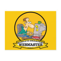 WORLDS GREATEST WEBMASTER MEN CARTOON POSTCARDS