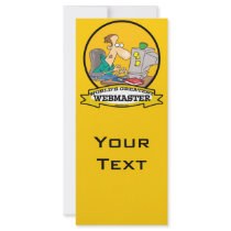 WORLDS GREATEST WEBMASTER MEN CARTOON RACK CARD