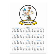 WORLDS GREATEST WORKAHOLIC MEN CARTOON BUSINESS CARD