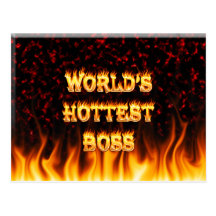 worlds hottest boss post card