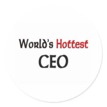 Worlds Hottest Ceo Round Sticker