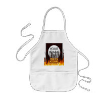 World's Hottest Democrat fire and flames red marbl Apron