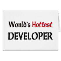 Worlds Hottest Developer Greeting Card