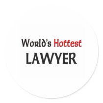 Worlds Hottest Lawyer Round Stickers