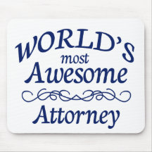 World's Most Awesome Attorney Mouse Pads