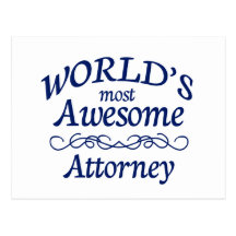 World's Most Awesome Attorney Post Cards