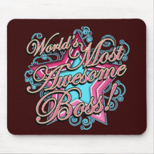 Worlds Most Awesome Boss Mouse Pads