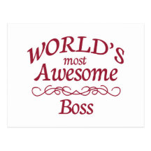 World's Most Awesome Boss Post Cards